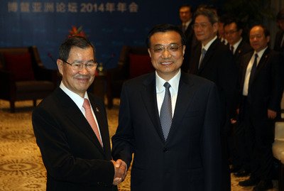 蕭万長・前副総統、李克強氏と会談