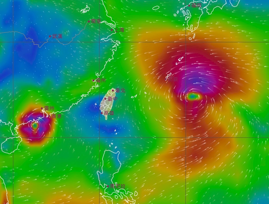 台風6号と7号、「藤原の効果」か
