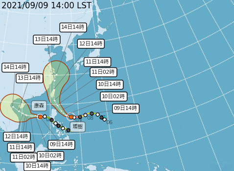台風14号接近、週末全域で強い風雨と予想