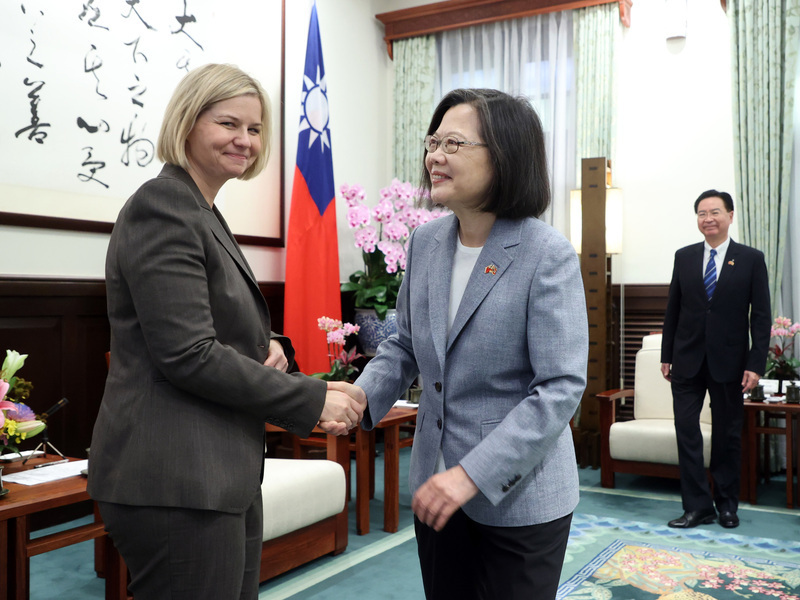 ノルウェー自由党党首が台湾オフィスの設置を主張、蔡・総統：協力強化に期待