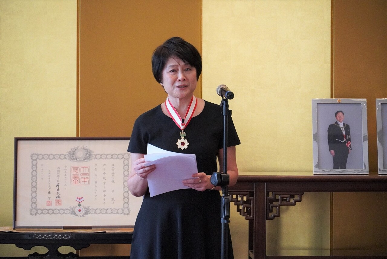 旭日中綬章受章の林曼麗・名誉教授への勲記・勲章伝達式が台北で挙行
