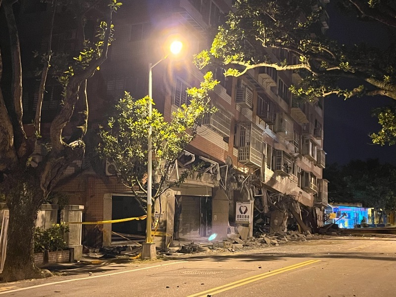 【地震速報】地震続発、東部・花蓮のビル2棟傾くが　死傷者なし